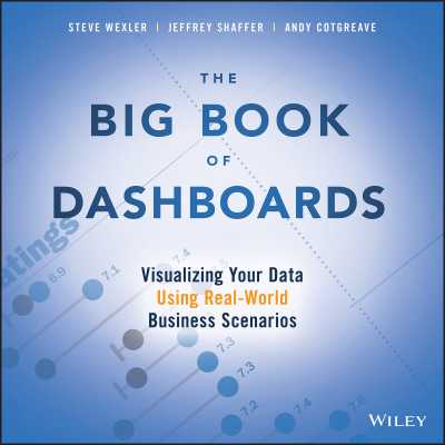 Data visualization books: The Big Book of Dashboards by Steve Wexler, Jeffrey Shaffer, Andy Cotgreave