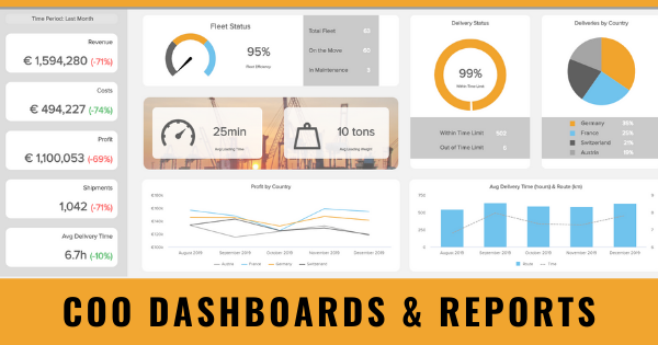 COO dashboards and reports by datapine.