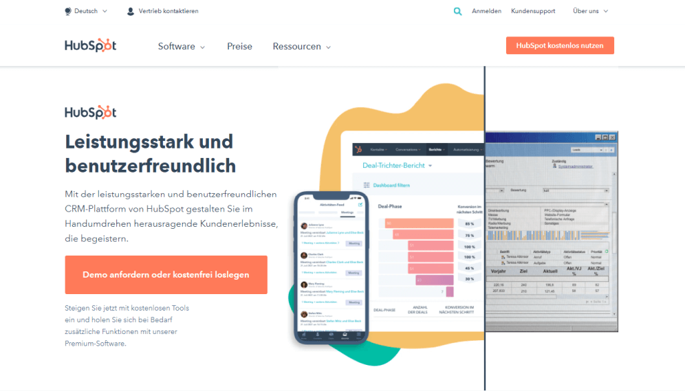 CRM Business Software Beispiel: HubSpot
