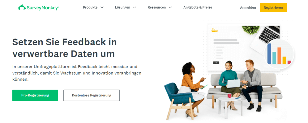 Unternehmenssoftware für Umfragen: SurveyMonkey